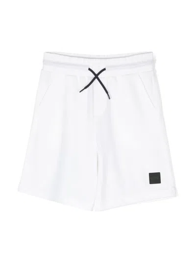Bosswear Kids' Logo-patch Track Shorts In White