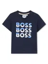 Bosswear Logo-pint T-shirt In Blue