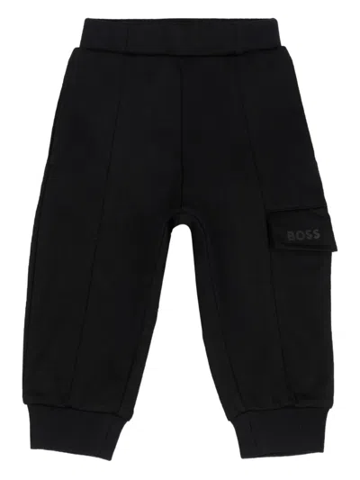Bosswear Babies' Logo-pocket Track Pants In Black