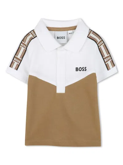 Bosswear Babies' Logo Polo Shirt In White