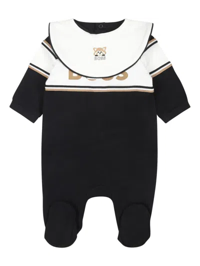 Bosswear Logo-print Babygrow Set In Black