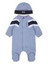 Bosswear Logo-print Babygrow Set In Blue