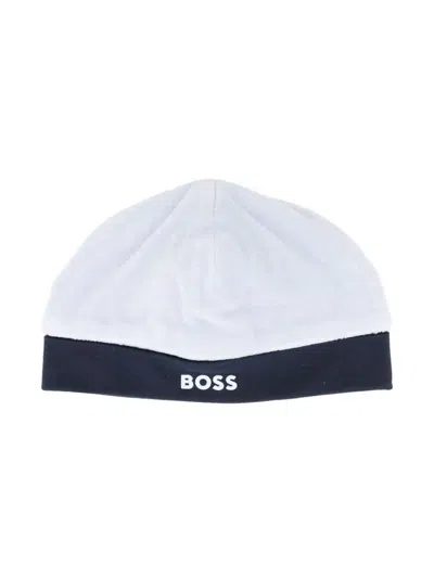 Bosswear Babies' Logo-print Beanie Hat In Blue