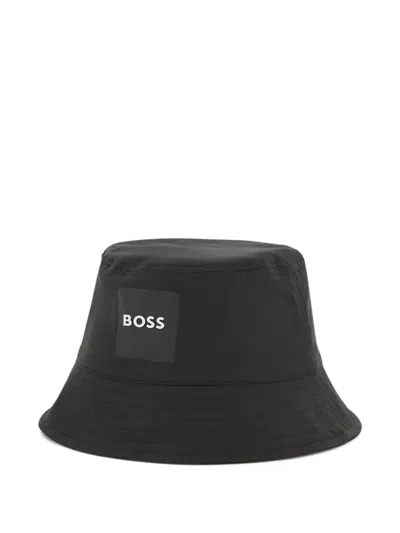 Bosswear Kids' Logo-print Bucket Hat In Black