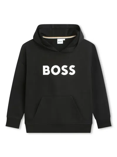 BOSSWEAR LOGO-PRINT COTTON-BLEND HOODIE