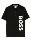 Bosswear Logo-print Cotton Polo Shirt In Black