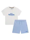 Bosswear Logo-print Cotton Shorts Set In 白色