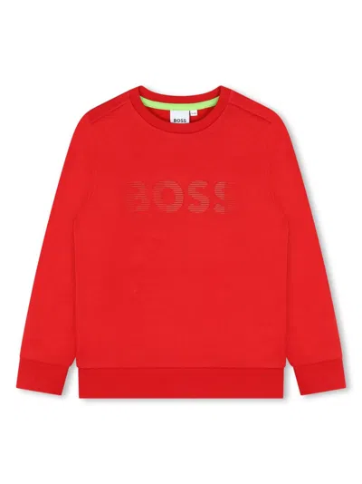 Bosswear Logo-print Cotton Sweatshirt In Rot