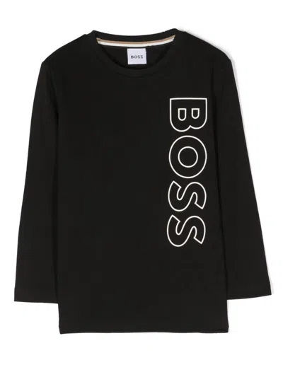 Bosswear Logo-print Cotton Sweatshirt In Schwarz