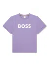 Bosswear Logo-print Cotton T-shirt In Purple