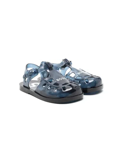 Bosswear Kids' Logo-print Detail Jelly Shoes In Blue