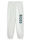 Bosswear Logo-print Fleece Track Pants In Grey