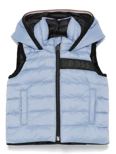 Bosswear Babies' Logo-print Gilet In Blue