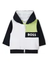Bosswear Logo-print Hooded Cardigan In White