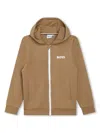 Bosswear Logo-print Hooded Sweatshirt In Neutrals