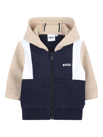 Bosswear Babies' Logo-print Hoodie In 蓝色