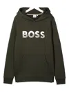 Bosswear Logo-print Hoodie In Green