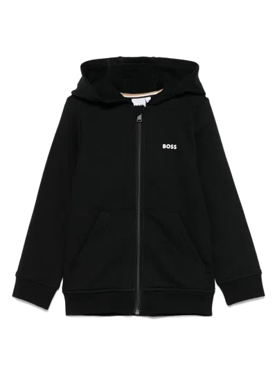 Bosswear Kids' Logo-print Hoodie In Black