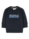 Bosswear Logo-print Jersey Sweatshirt In Blue