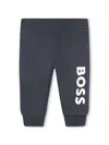 Bosswear Logo-print Jersey Tracksuit Bottom In Blue