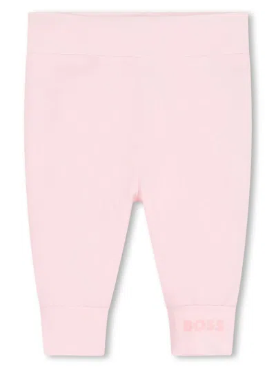 Bosswear Babies' Logo-print Leggings In Pink