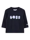 Bosswear Logo Print Long-sleeve Top In Blue
