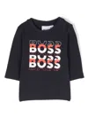 Bosswear Logo-print Long-sleeve Top In Blue