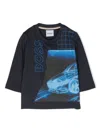 Bosswear Langarmshirt Mit Logo-print In Blue