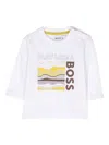 BOSSWEAR LOGO-PRINT LONG-SLEEVE TOP