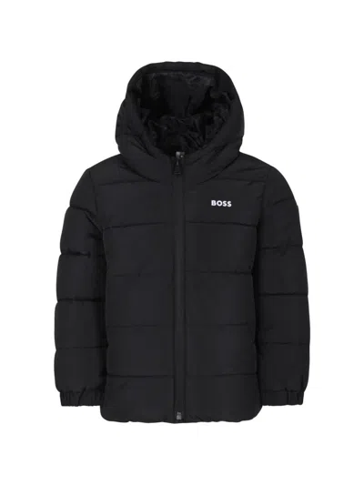 Bosswear Kids' Logo-print Padded Jacket In Black