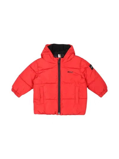 Bosswear Babies' Logo-print Padded Jacket In Red