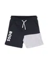 Bosswear Logo-print Patchwork Shorts In Blue
