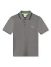 Bosswear Logo-print Polo Shirt In Grau
