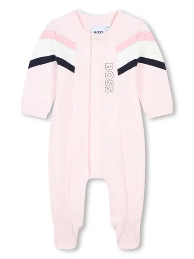 Bosswear Babies' Logo-print Pyjamas And Hat Set In Pink