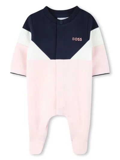 Bosswear Babies' Logo-print Pyjamas Set In Pink