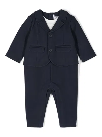 Bosswear Babies' Logo-print Romper In Blue