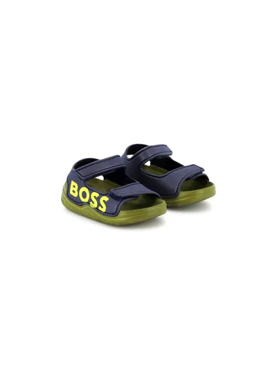 Bosswear Babies' Logo-print Sandals In 蓝色