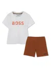 Bosswear Logo-print Short Set In Brown
