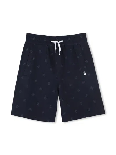 Bosswear Kids' Logo-print Shorts In Blue