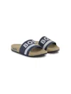 Bosswear Logo-print Slides In Blue