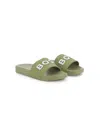 Bosswear Logo-print Slides In Green