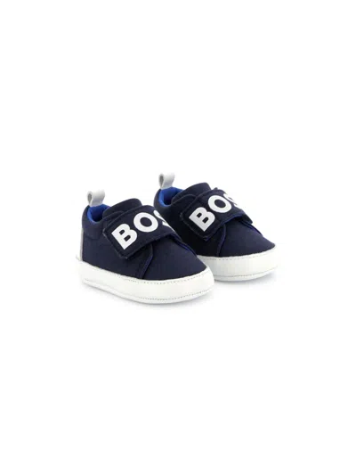 Bosswear Babies' Logo-print Mesh Sneakers In Blue