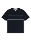 Bosswear Logo-print Stripe-trim Cotton T-shirt In Black