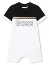 Bosswear Logo-print Stripe-trim Shorties In White