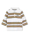 Bosswear Logo-print Striped Polo Shirt In White