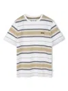 Bosswear Logo-print Striped T-shirt In Neutrals