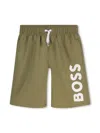 Bosswear Logo-print Swim Shorts In 绿色