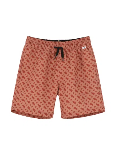 Bosswear Logo-print Swim Shorts In Orange