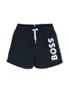 Bosswear Logo-print Swim Shorts In Blue