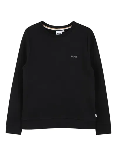 Bosswear Kids' Logo-print T-shirt In Black